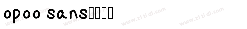 opoo sans字体转换
